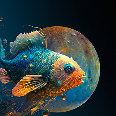 Merkur und Traumfisch