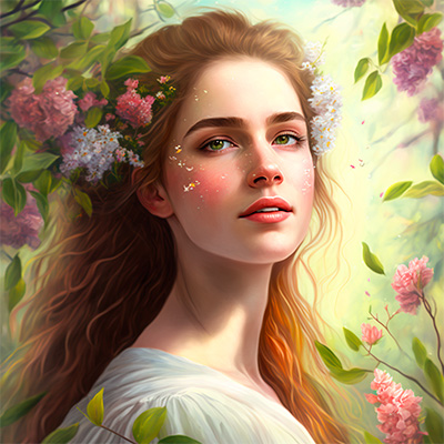 Mädchen im Frühling